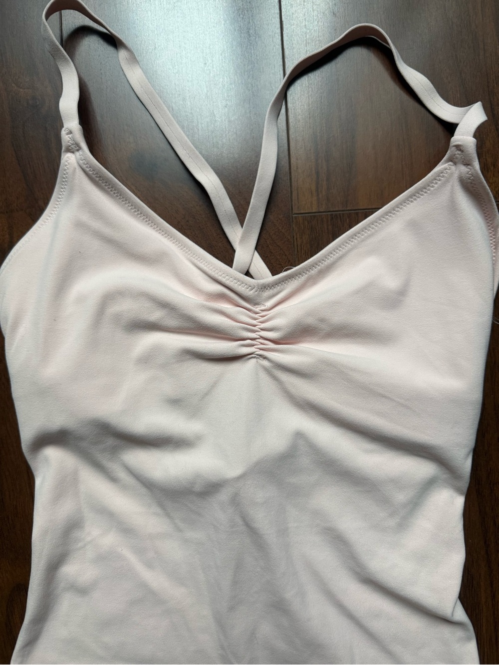 🆕 Athleta Avant Light Pink Sleeveless Bodysuit / NWT! / XS / Criss-Cross Back - Picture 9 of 9